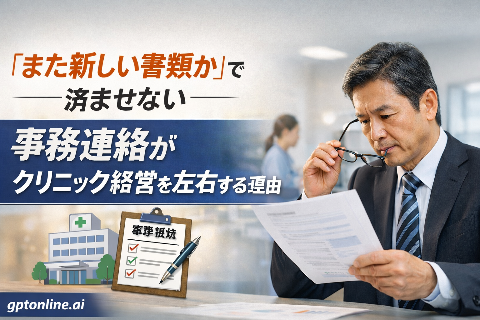 あなたが現在見ているのは 診療報酬改定後、事務長が真っ先に確認すべきこと