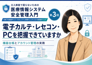 投稿についてもっと詳しく 電子カルテ・レセコン・PCを把握できていますか――機器台帳とアカウント管理の実務（第3回／全6回）