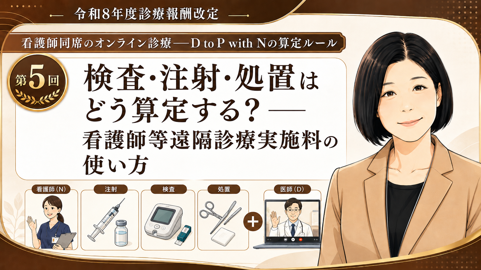 あなたが現在見ているのは 検査・注射・処置はどう算定する？――看護師等遠隔診療実施料の使い方（第5回／全6回）