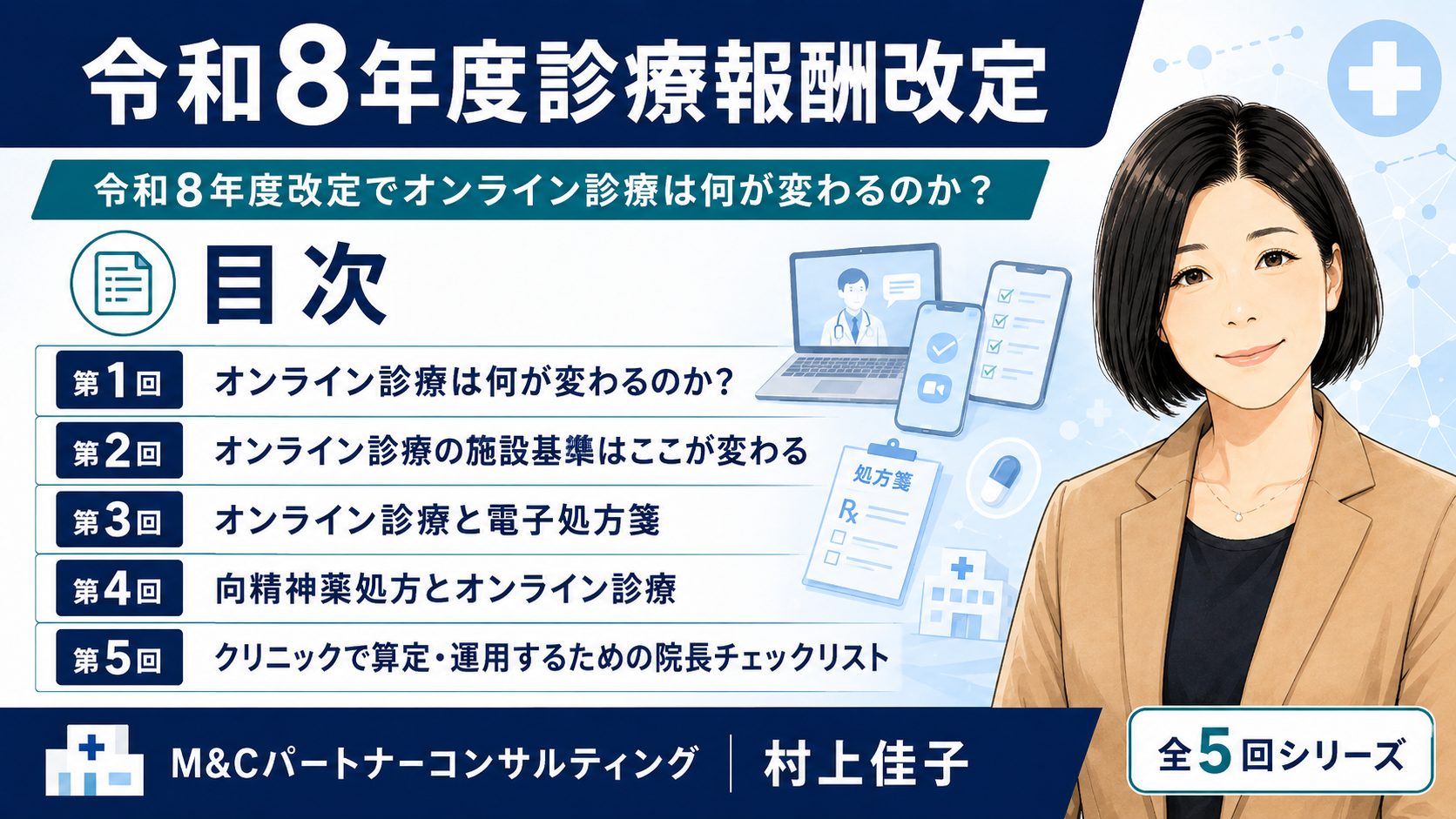 あなたが現在見ているのは 令和8年度改定でオンライン診療は何が変わるのか？目次