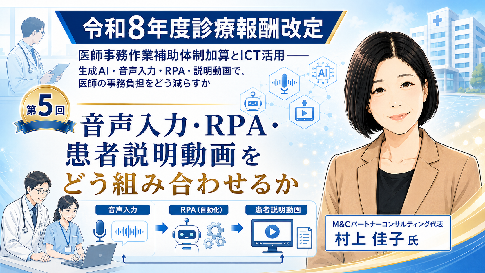 あなたが現在見ているのは 音声入力・RPA・患者説明動画をどう組み合わせるか（第5回／全6回）