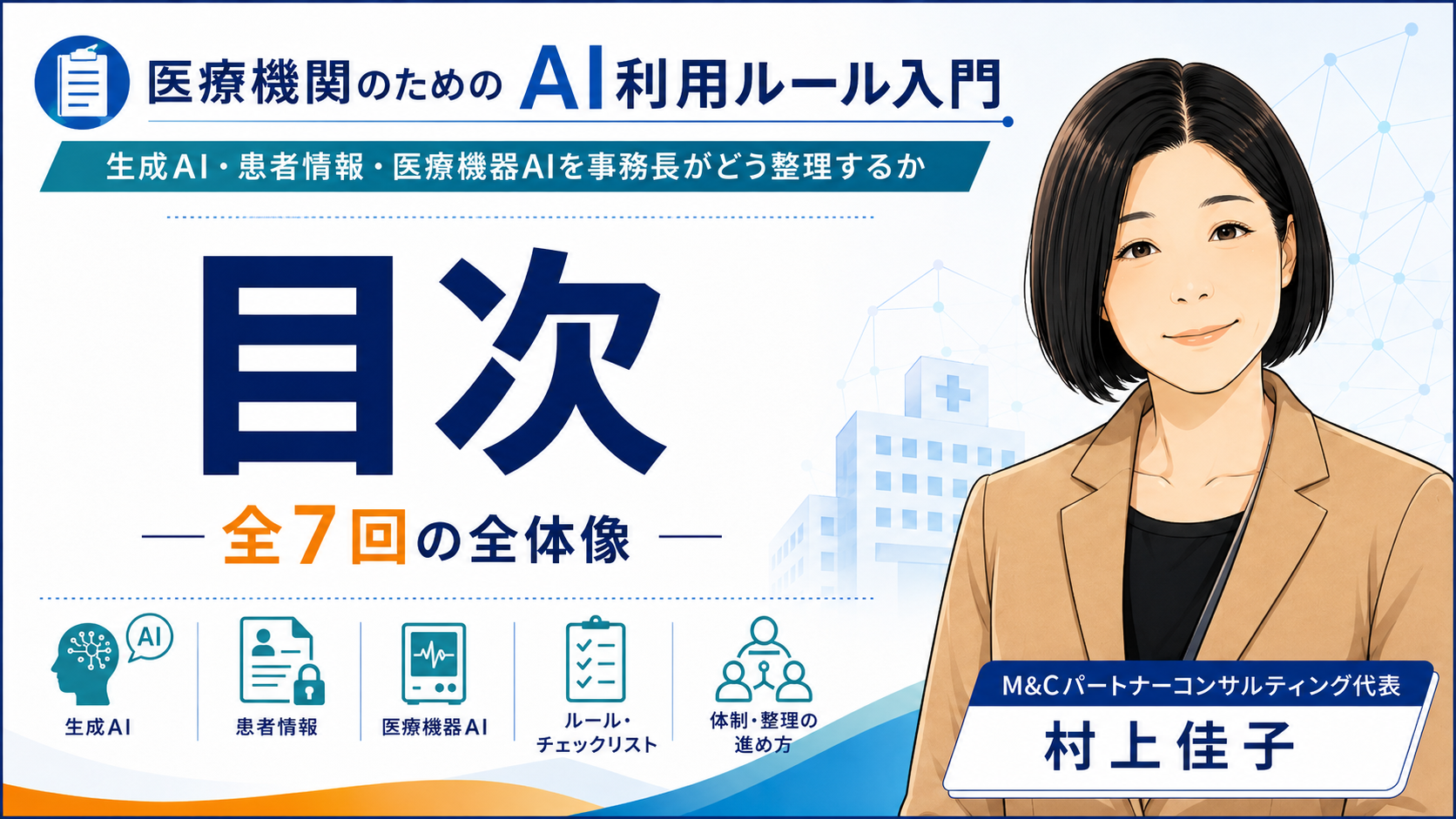 あなたが現在見ているのは 医療機関のためのAI利用ルール入門――生成AI・患者情報・医療機器AIを事務長がどう整理するか　目次