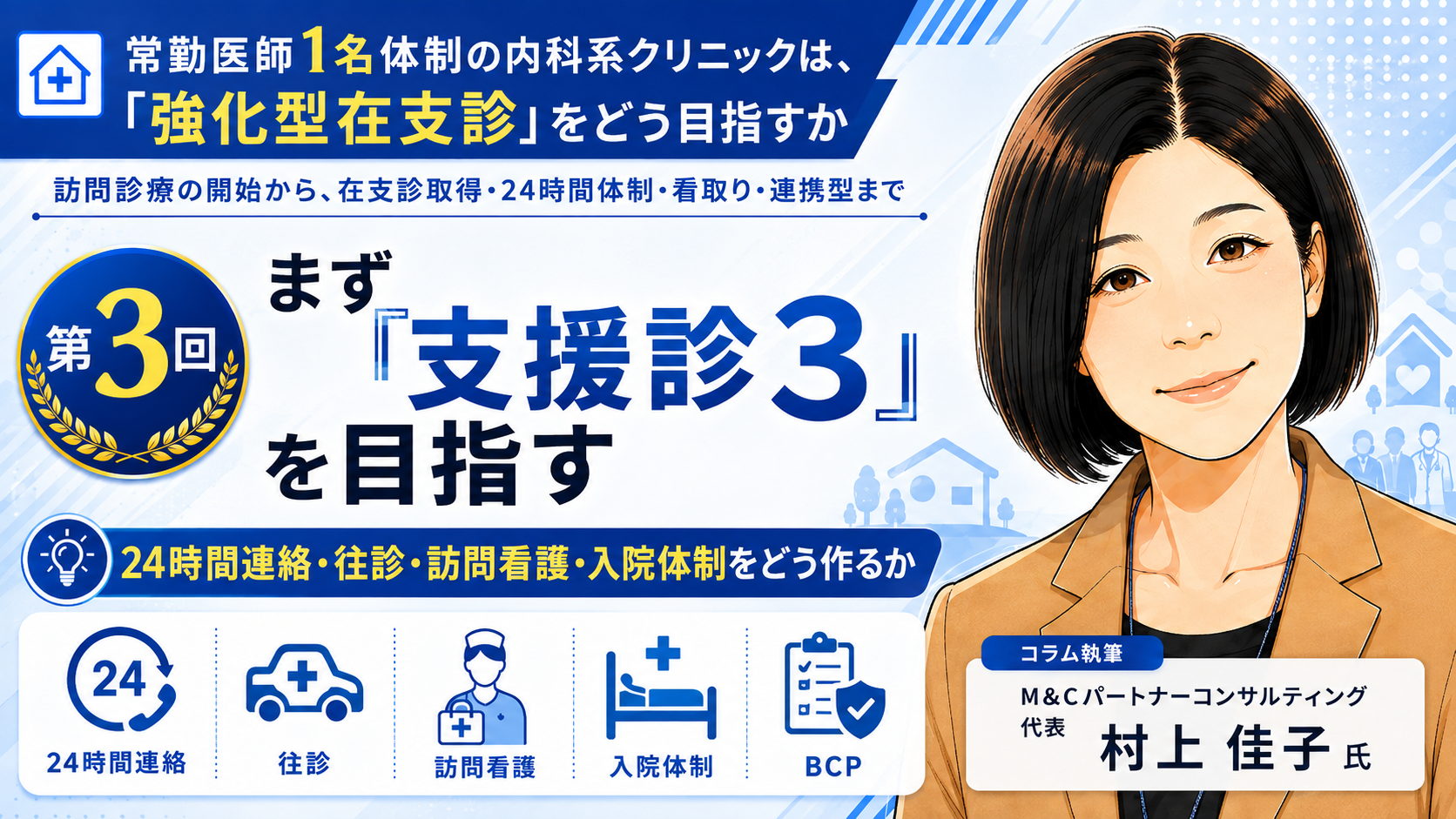 あなたが現在見ているのは まず「支援診3」を目指す――24時間連絡・往診・訪問看護・入院体制をどう作るか（第3回／全8回）