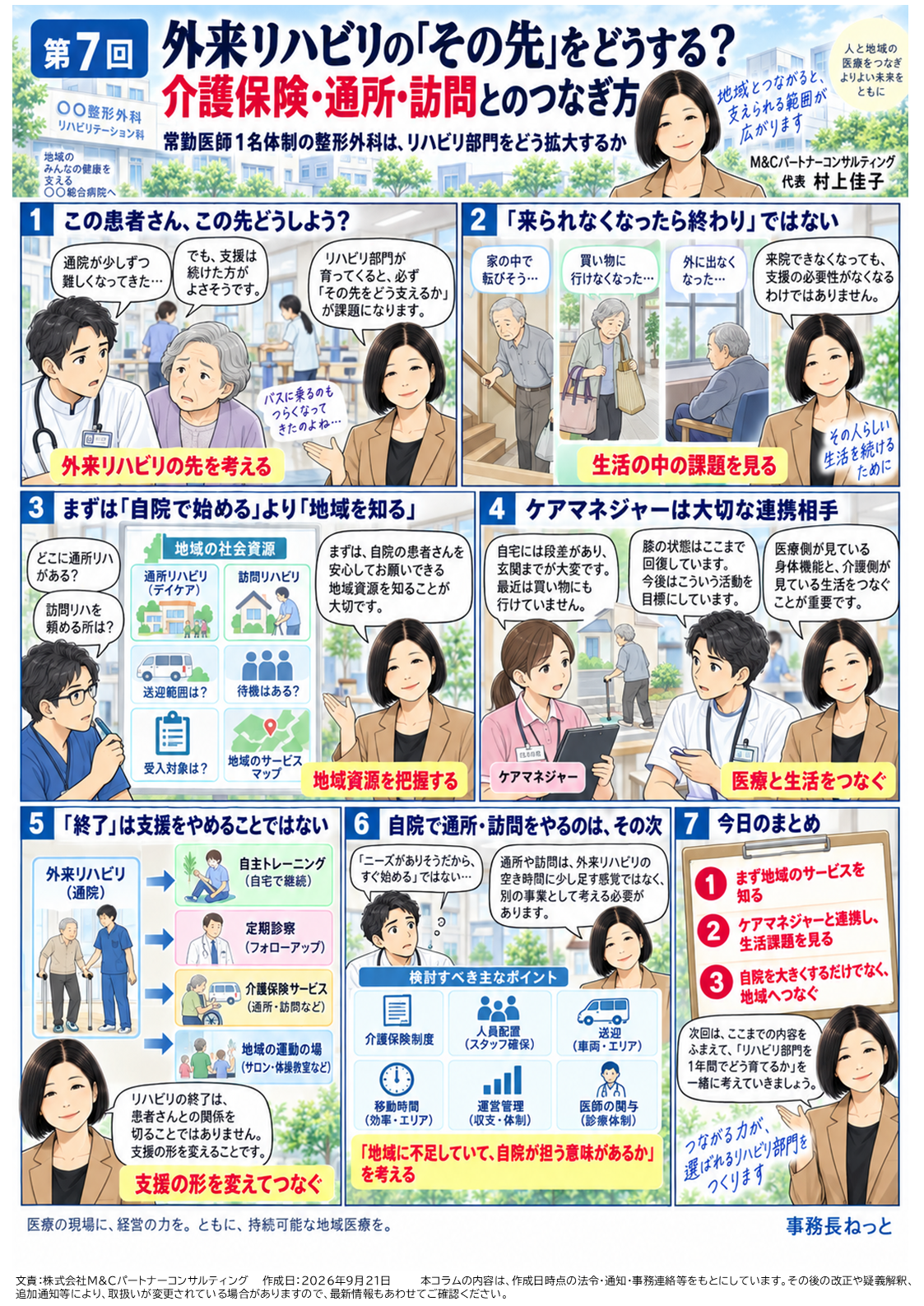 第7回 外来リハビリの「その先」をどうする？――介護保険・通所・訪問とのつなぎ方の漫画
