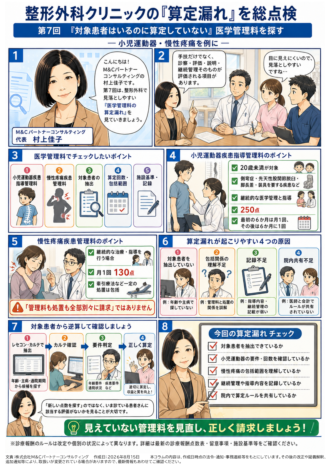 第7回 「対象患者はいるのに算定していない」医学管理料を探す――小児運動器・慢性疼痛を例にの漫画